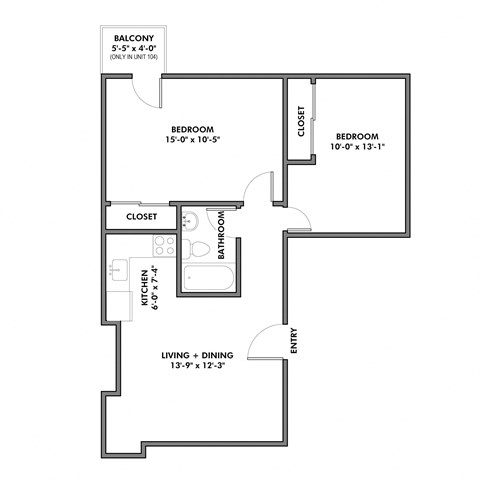 3821-104, 3821-204, 3821-304 at University Commons Apartments, Oakland, Pittsburgh